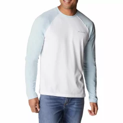 Men's Columbia Thistletown Hills™ Raglan Tee -Hot Sale Adult Shop 5550649 Sky Blue Heather