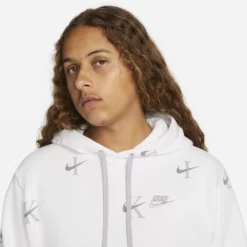 Big & Tall Nike Printed Club Fleece Hoodie -Hot Sale Adult Shop 5550882 ALT3