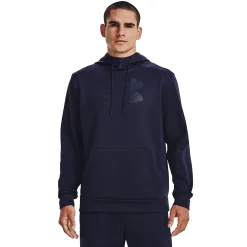 Men's Under Armour Big Logo Fleece Hoodie -Hot Sale Adult Shop 5552402 Midnight Navy