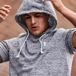 Men's Under Armour Rival Terry Short Sleeve Hoodie -Hot Sale Adult Shop 5552450 ALT6