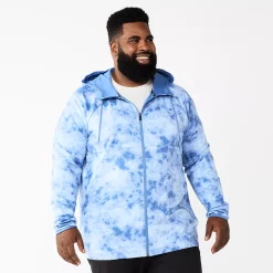 Big & Tall FLX Lined Fleece Full-Zip Hoodie -Hot Sale Adult Shop 5554695 Blue Wash