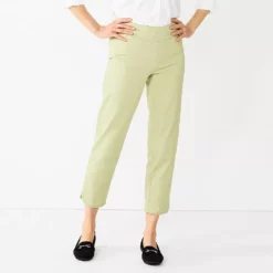 Women's Croft & Barrow® Effortless Stretch Ankle Pants -Hot Sale Adult Shop 5554717 Green