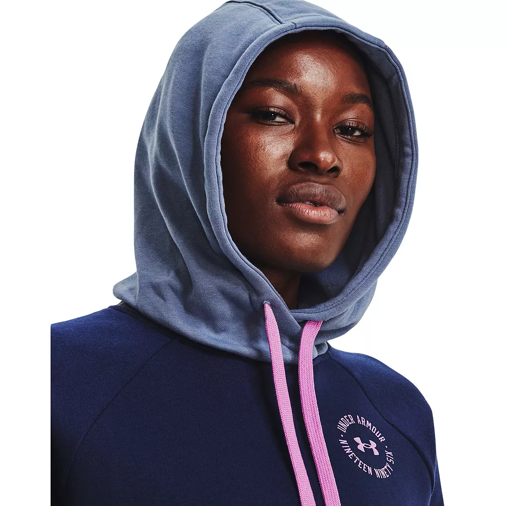 Women's Under Armour Rival Fleece Colorblock Hoodie 6 Women's Under Armour Rival Fleece Colorblock Hoodie - Image 6