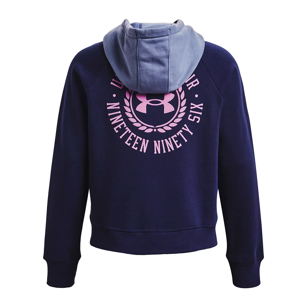 Women's Under Armour Rival Fleece Colorblock Hoodie 8 Women's Under Armour Rival Fleece Colorblock Hoodie - Image 8