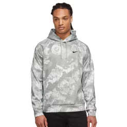 Men's Nike Therma-FIT Printed Pullover Fitness Hoodie -Hot Sale Adult Shop 5557429 Smoke Grey