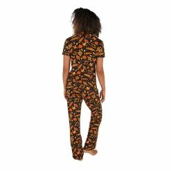 Women's Nite Nite by Munki Munki Halloween Short Sleeve Pajama Shirt & Pajama Pants Sleep Set -Hot Sale Adult Shop 5560330 ALT