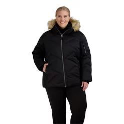 Plus Size ZeroXposur Miranda Satin Quilted Puffer Jacket -Hot Sale Adult Shop 5560463 Black