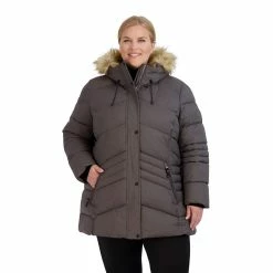 Plus Size ZeroXposur Tessa Faux-Fur Hood Quilted Parka Coat -Hot Sale Adult Shop 5560466 Smoke
