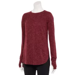 Women's Tek Gear® Long Sleeve Tunic -Hot Sale Adult Shop 5560866 Chilled Wine