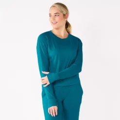Women's Tek Gear® Crewneck Long Sleeve Tee -Hot Sale Adult Shop 5561703 Night Life Teal