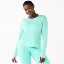 Women's Tek Gear® Crewneck Long Sleeve Tee -Hot Sale Adult Shop 5561703 Shy Green