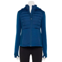 Women's Tek Gear® Hooded Mixed-Media Jacket 19 Women's Tek Gear® Hooded Mixed-Media Jacket -Hot Sale Adult Shop 5561979 Blue Crayon Dot