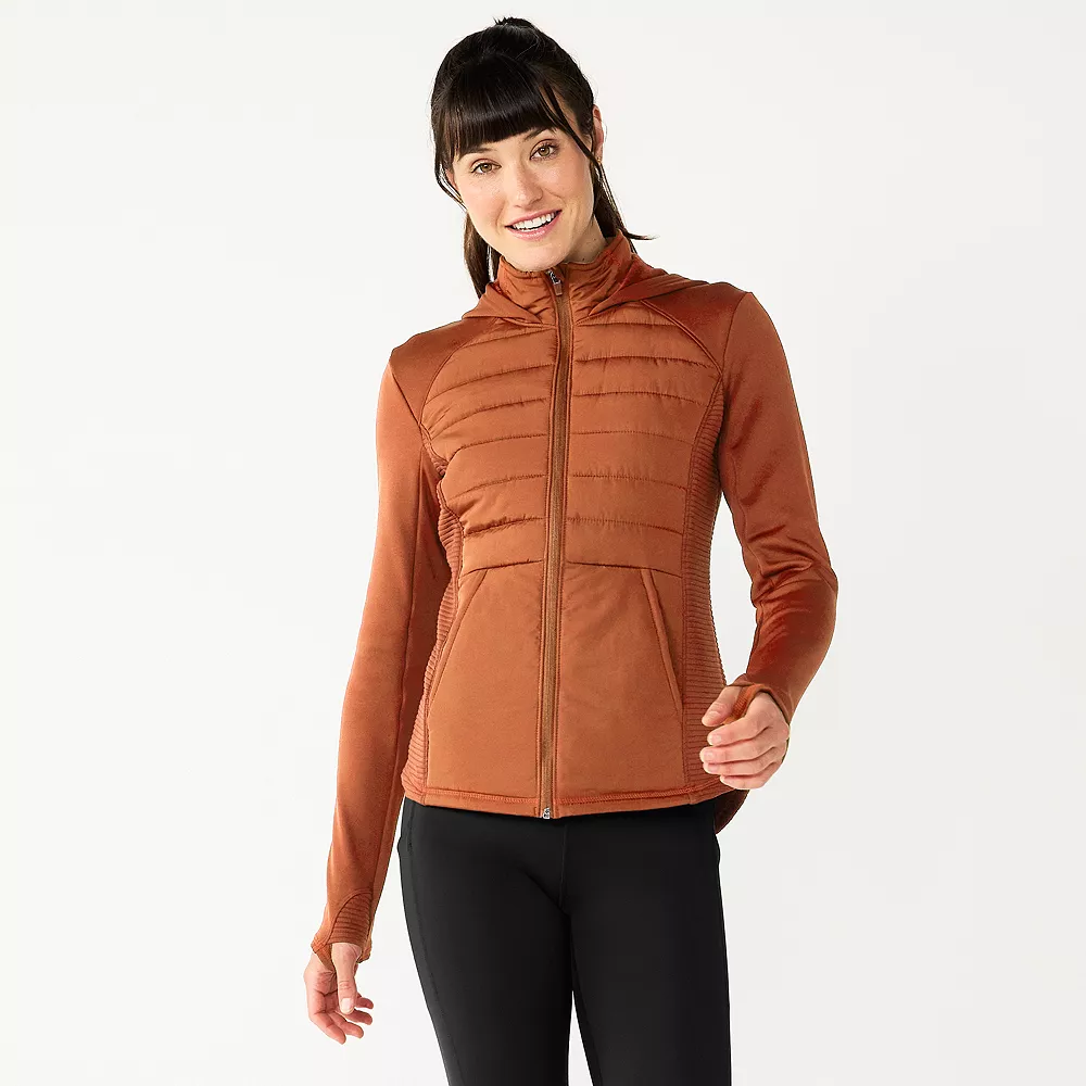 Women's Tek Gear® Hooded Mixed-Media Jacket 1 Women's Tek Gear® Hooded Mixed-Media Jacket