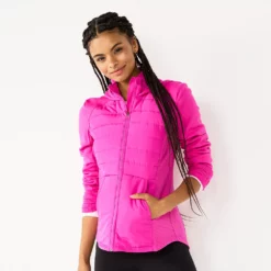 Women's Tek Gear® Hooded Mixed-Media Jacket 18 Women's Tek Gear® Hooded Mixed-Media Jacket -Hot Sale Adult Shop 5561979 Fuchsia