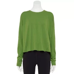 Women's Tek Gear® Easy French Terry Raw-Seam Tee -Hot Sale Adult Shop 5562562 Pesto Olve