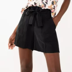 Women's Nine West High-Waisted Paperbag Utility Shorts -Hot Sale Adult Shop 5562607 Mineral Black