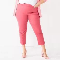 Plus Size Croft & Barrow® Effortless Stretch Ankle Pants -Hot Sale Adult Shop 5562626 Watermelon