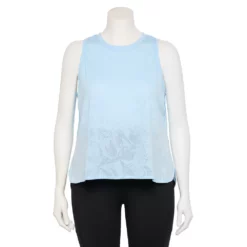 Plus Size Tek Gear® Crop Tank -Hot Sale Adult Shop 5566918 Blue Burnout