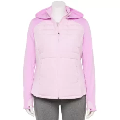 Plus Size Tek Gear® Hooded Mixed-Media Jacket -Hot Sale Adult Shop 5567937 Adoring Lilac