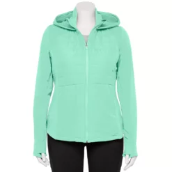 Plus Size Tek Gear® Hooded Mixed-Media Jacket -Hot Sale Adult Shop 5567937 Shy Green