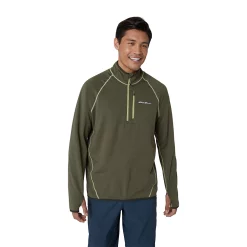 Men's Eddie Bauer Atlas Grid Quarter Zip Pullover -Hot Sale Adult Shop 5568119 Faded Olive