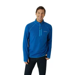 Men's Eddie Bauer Atlas Grid Quarter Zip Pullover -Hot Sale Adult Shop 5568119 True Blue