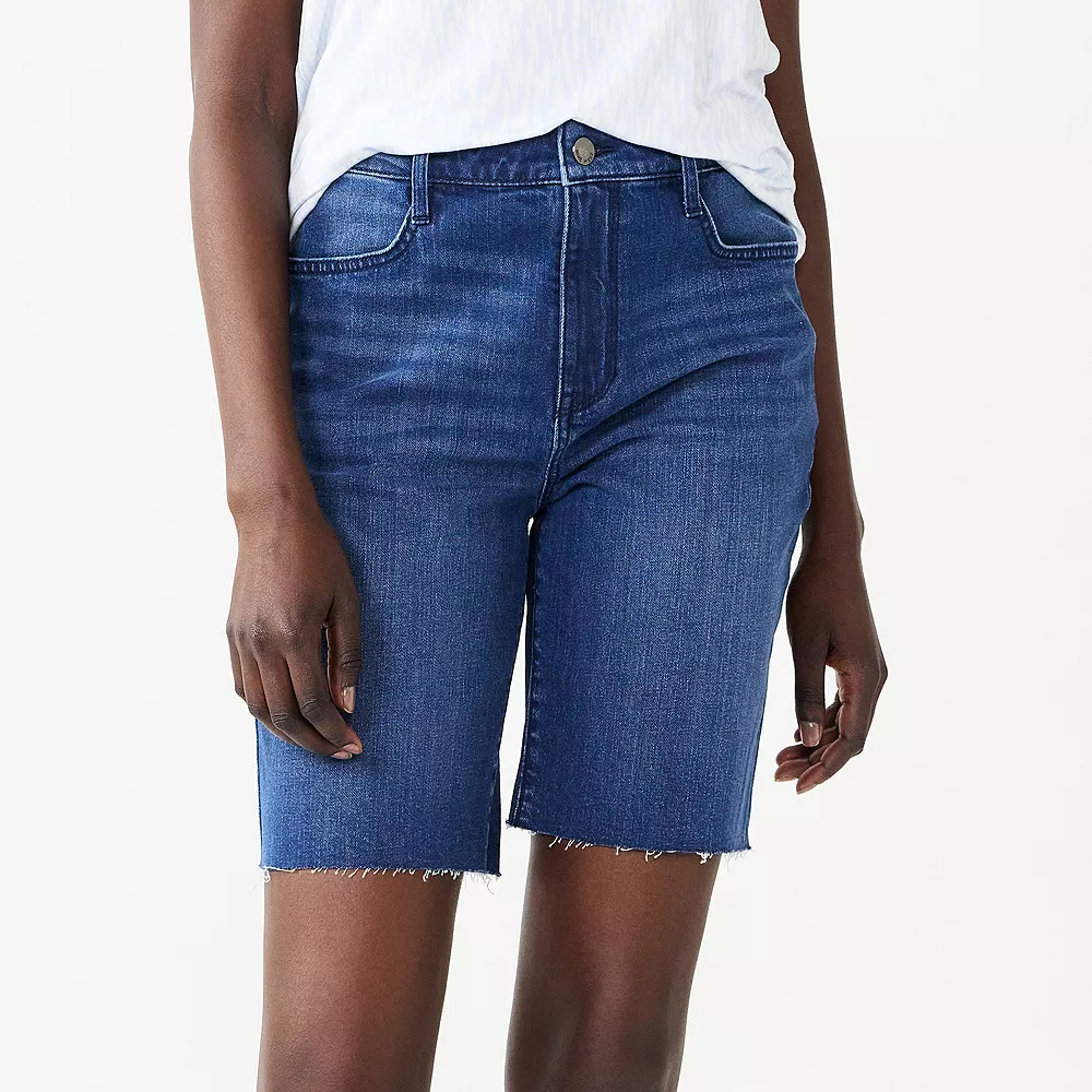 Women's Nine West High Rise Bermuda Boyfriend Shorts 1 Women's Nine West High Rise Bermuda Boyfriend Shorts