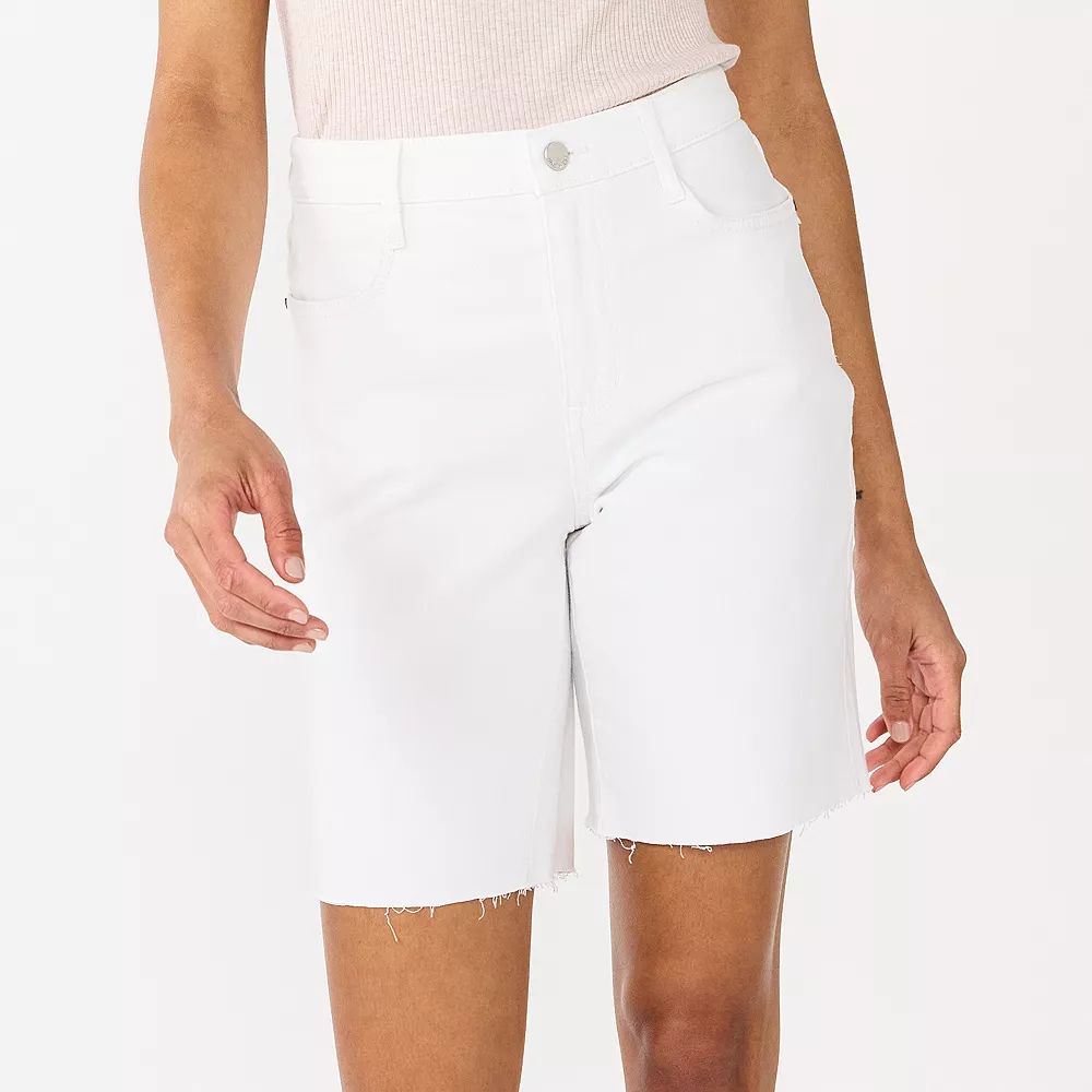 Women's Nine West High Rise Bermuda Boyfriend Shorts 2 Women's Nine West High Rise Bermuda Boyfriend Shorts - Image 2