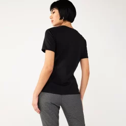 Women's Nine West Asymmetric Short Sleeve Crewneck Top -Hot Sale Adult Shop 5570845 ALT