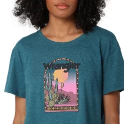 Women's Wrangler Boyfriend Cropped Graphic Tee -Hot Sale Adult Shop 5571645 ALT2