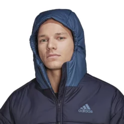 Men's adidas 3-Stripes Puffy Hooded Jacket -Hot Sale Adult Shop 5573137 ALT3