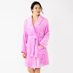Women's Sonoma Goods For Life® Short Plush Robe -Hot Sale Adult Shop 5574694 Orchid