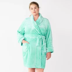 Plus Size Sonoma Goods For Life® Short Plush Robe -Hot Sale Adult Shop 5574695 Aqua