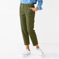 Women's Croft & Barrow® Utility Ankle Pants -Hot Sale Adult Shop 5576925 Olive