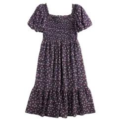 Women's LC Lauren Conrad Puff-Sleeve Smocked Midi Dress -Hot Sale Adult Shop 5577677 ALT5