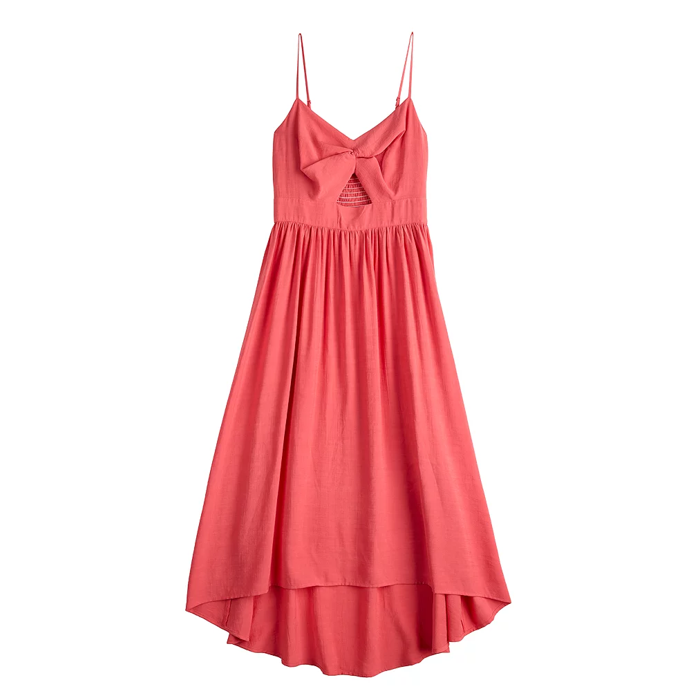 Women's Nine West Twist Front High-Low Midi Dress 4 Women's Nine West Twist Front High-Low Midi Dress - Image 4