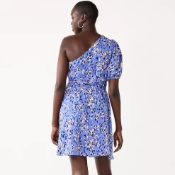 Women's Nine West One-Shoulder Fit-and-Flare Dress -Hot Sale Adult Shop 5578724 ALT