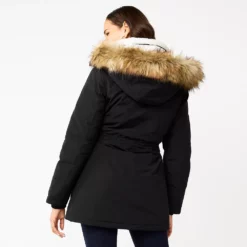 Women's Nine West Sherpa Trim Parka Coat -Hot Sale Adult Shop 5578773 ALT