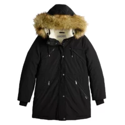 Women's Nine West Sherpa Trim Parka Coat -Hot Sale Adult Shop 5578773 ALT5