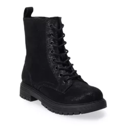 SO® Reindeer Women's Combat Boots -Hot Sale Adult Shop 5579850 Black Sparkle