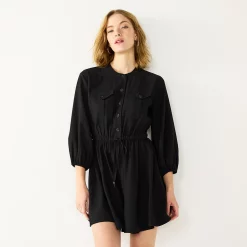 Women's Nine West Fit & Flare Utility Dress -Hot Sale Adult Shop 5580729 Mineral Black