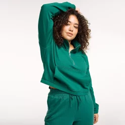 Women's FLX Embrace Quarter-Zip French Terry Sweatshirt -Hot Sale Adult Shop 5580829 Vintage Moss