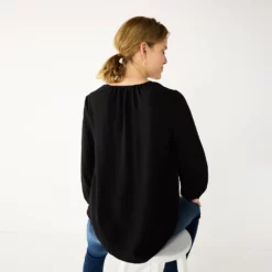 Women's Nine West Button Front Balloon Sleeve Tunic -Hot Sale Adult Shop 5581079 ALT