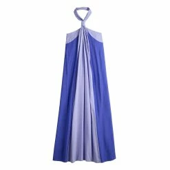 Women's Nine West Halter Neck Colorblock Maxi Dress -Hot Sale Adult Shop 5581340 ALT5