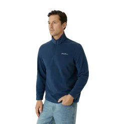 Men's Eddie Bauer Venture Fleece Quarter Zip Pullover -Hot Sale Adult Shop 5583104 Medium Indigo