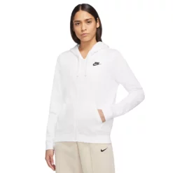 Women's Nike Sportswear Club Fleece Full-Zip Hoodie -Hot Sale Adult Shop 5583236 White