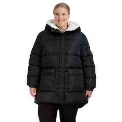 Juniors' Plus Size madden girl Hooded Puffer Coat