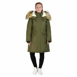 Juniors' madden girl Faux-Fur Hood Long Parka -Hot Sale Adult Shop 5584564 Olive