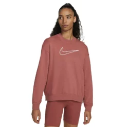 Women's Nike Dri-FIT Get Fit Crewneck Sweatshirt -Hot Sale Adult Shop 5584747 Canyon Rust