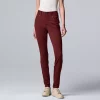 Petite Simply Vera Vera Wang High-Waisted Seamed Ponte Skinny Pants